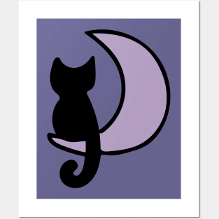 Moon Cat Posters and Art